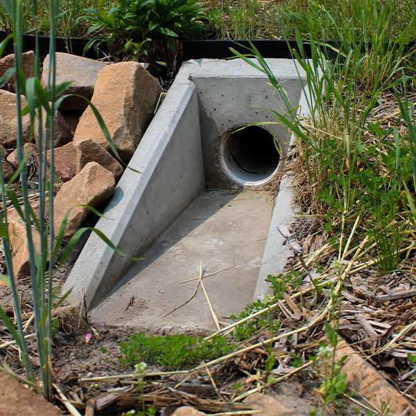 Precast concrete endwall or headwall.